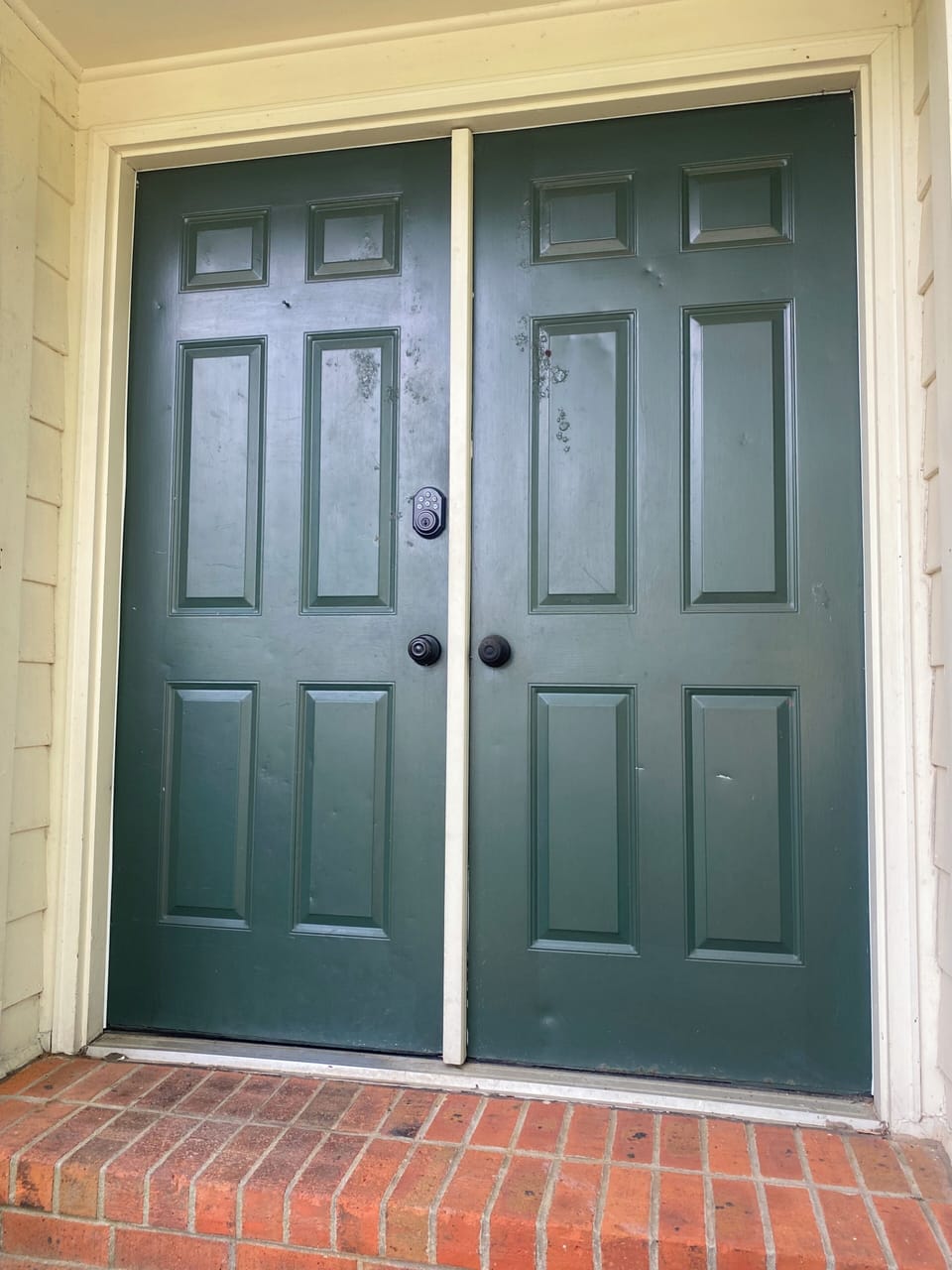 Front door with coded keypad 