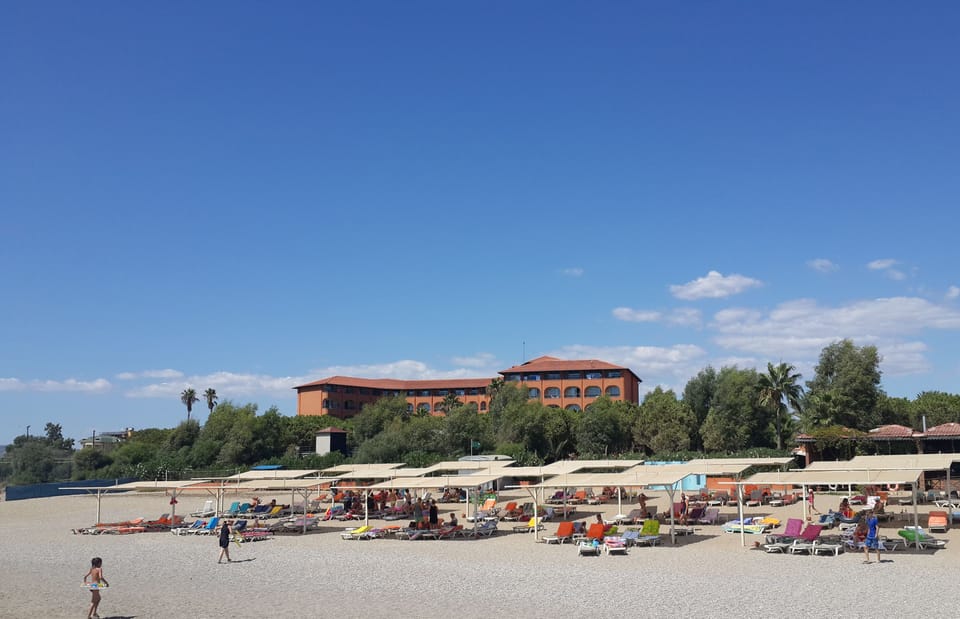 Private beach, beach bar