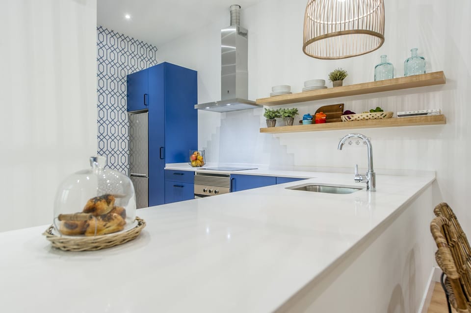 Deluxe Apartment | Private kitchen | Fridge, electric kettle, freezer