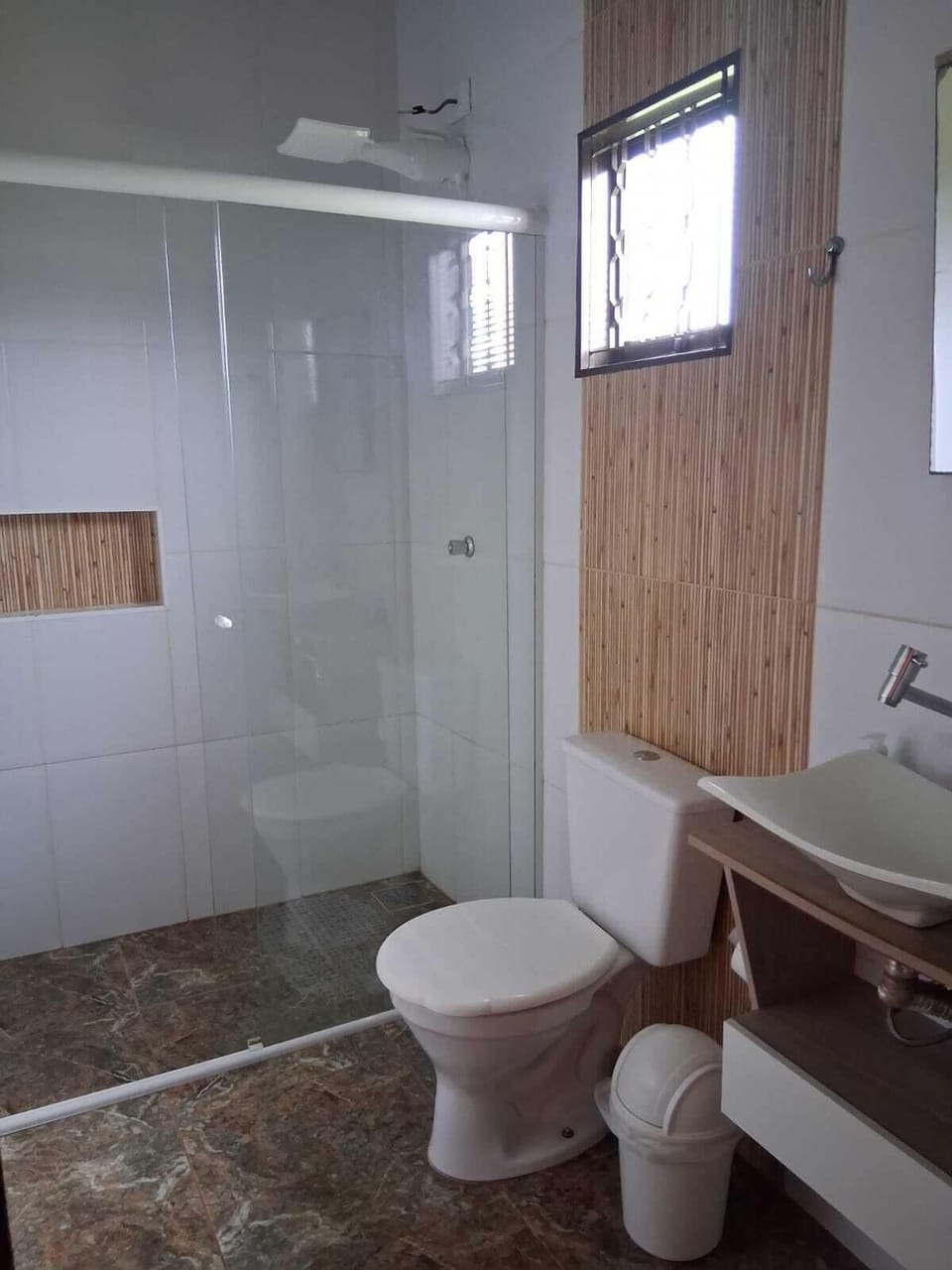 Suite, River View | Bathroom | Shower, towels, toilet paper