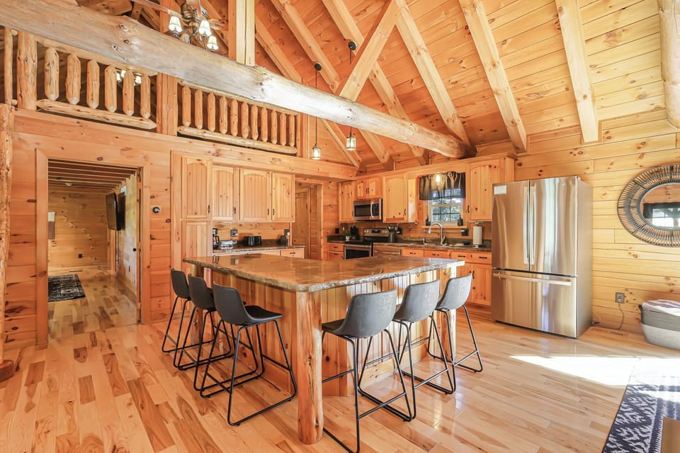 Fully stocked kitchen - everything you need for meals! (view of master BR)