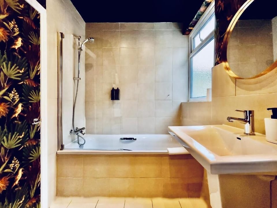 Family Apartment | Bathroom | Combined shower/tub, hair dryer, soap, shampoo