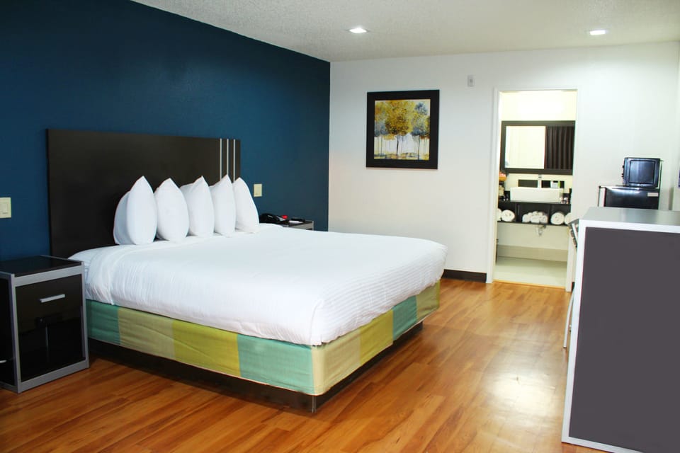 Standard Room, 1 King Bed, Non Smoking | Desk, laptop workspace, blackout drapes, soundproofing