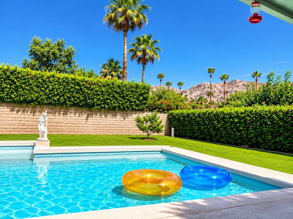 private pool backyard Oasis with mountain views