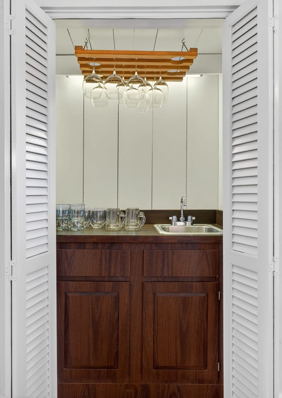 Wine glasses are provided for enjoying your favorite beverages during your stay.