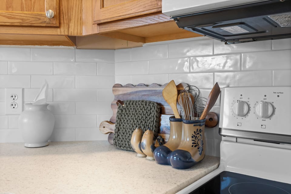 Fully stocked with utensils and cooking essentials