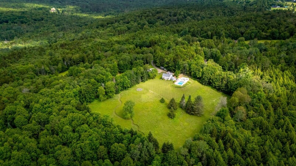 Aerial photo of the house