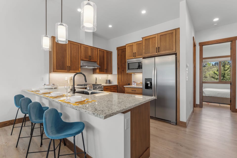 Kitchen Area with Stainless Steel Appliances