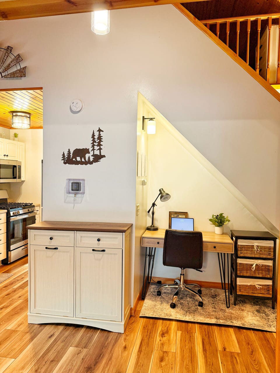 Workspace near kitchen
