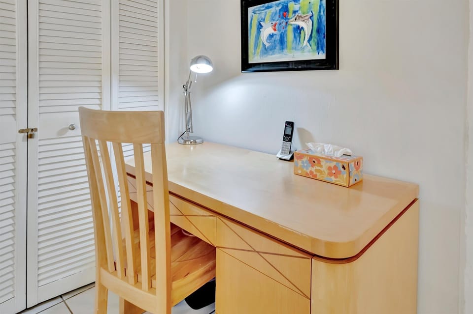 Dedicated workspace with desk and chair