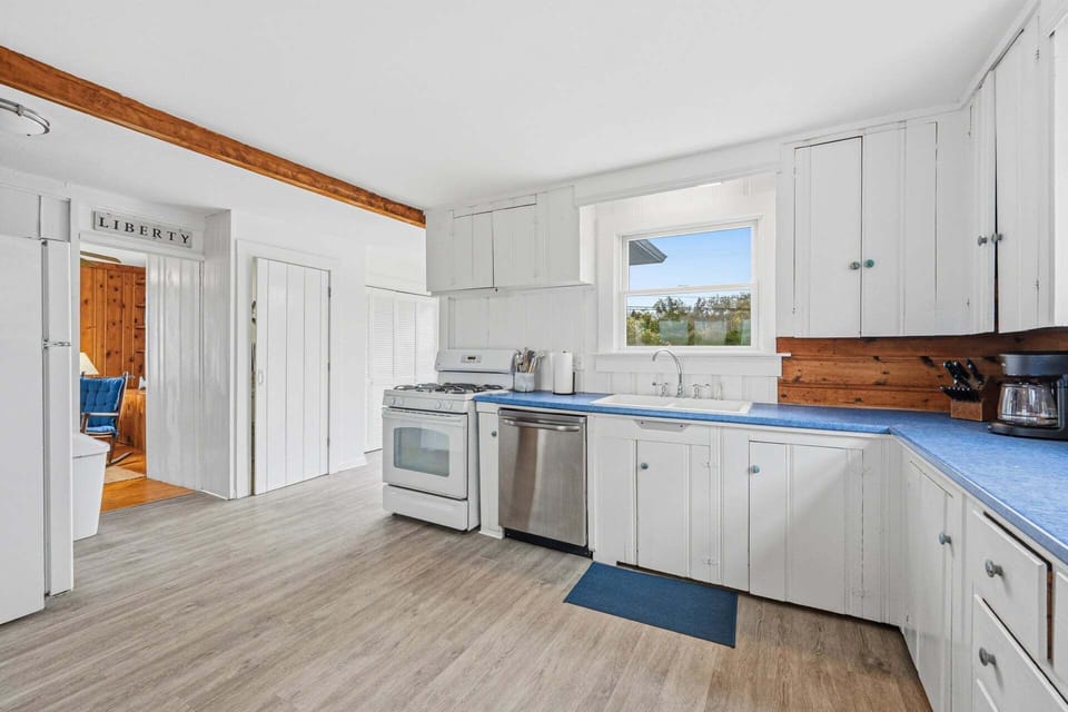 Spacious, fully equipped kitchen with an open layout