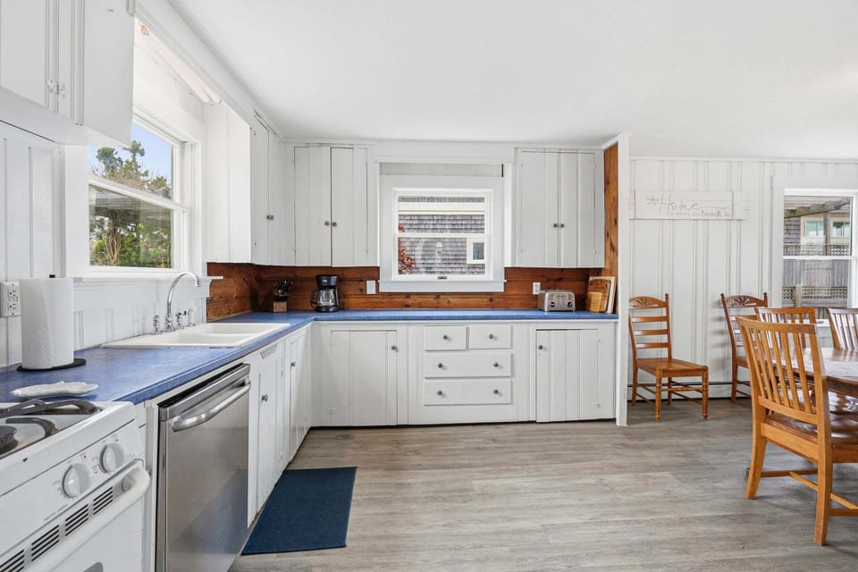 Spacious, fully equipped kitchen with an open layout