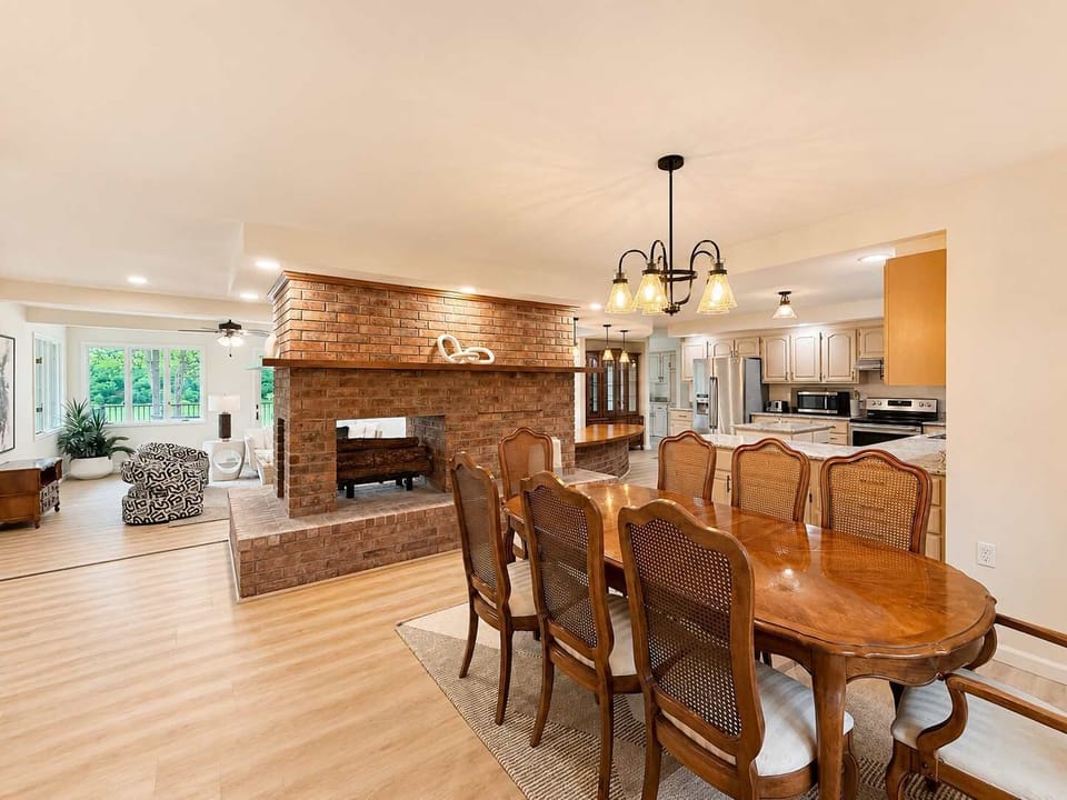 Make mealtime memories together at the formal dining table, seating 8​
