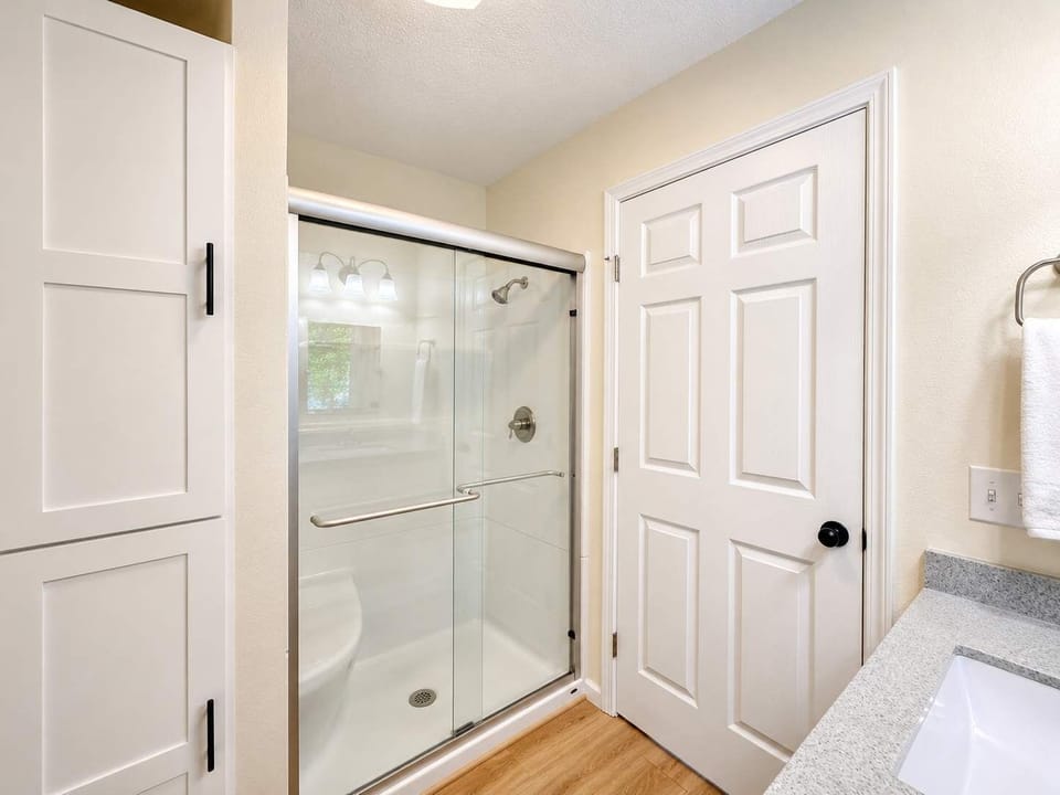 A single vanity & shower await in the first main-floor full bath​