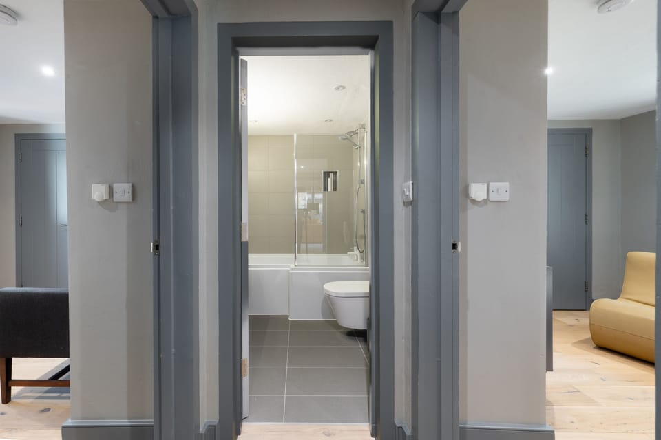 Ground floor: Into the the family bathroom
