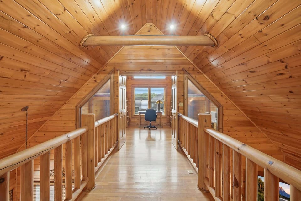 Follow the walkway to your cozy loft escape