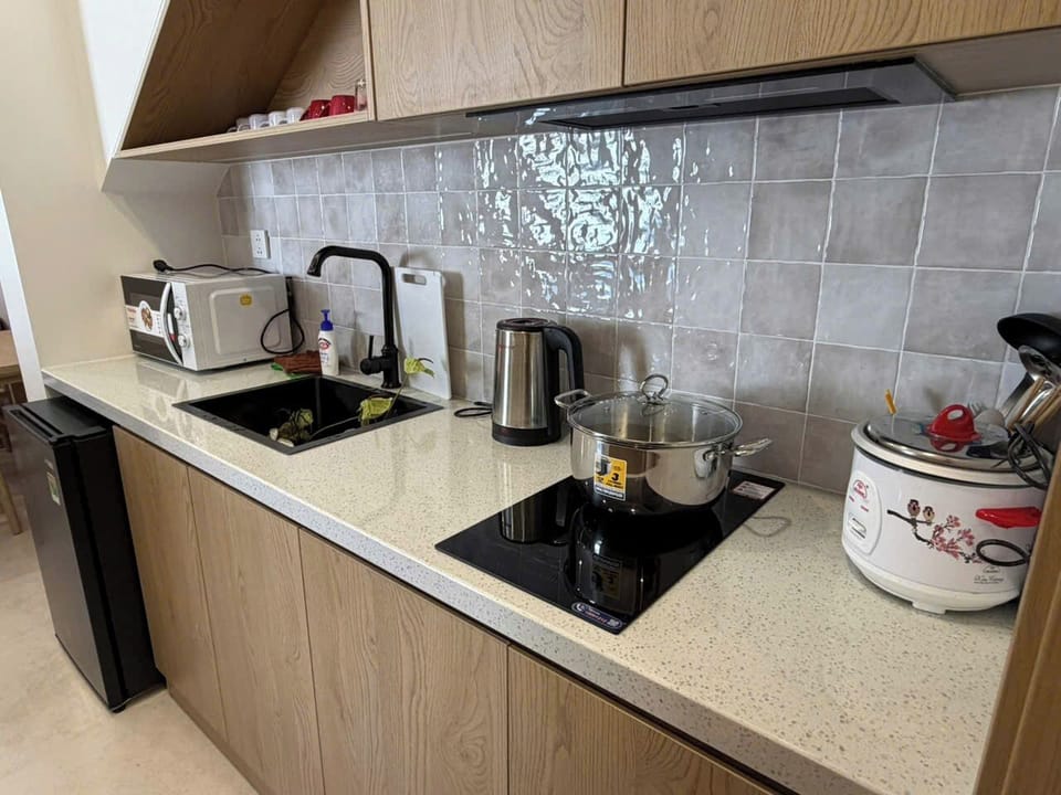Villa, Private Pool, Pool View | Private kitchen | Shared fridge, microwave