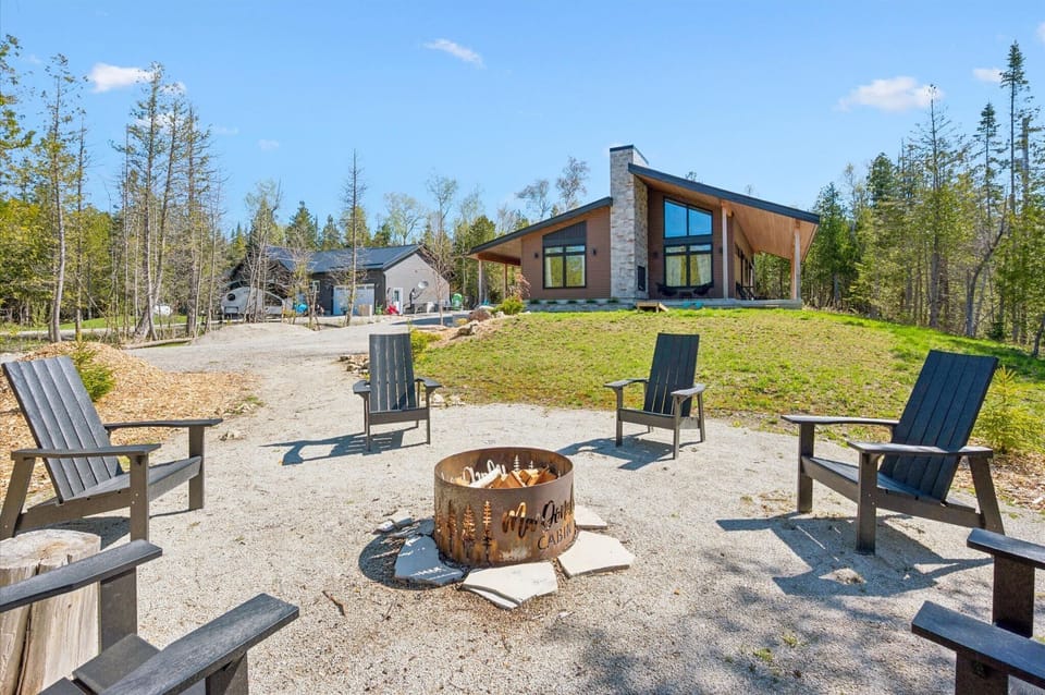 Gather around the firepit and enjoy cozy evenings under the stars.