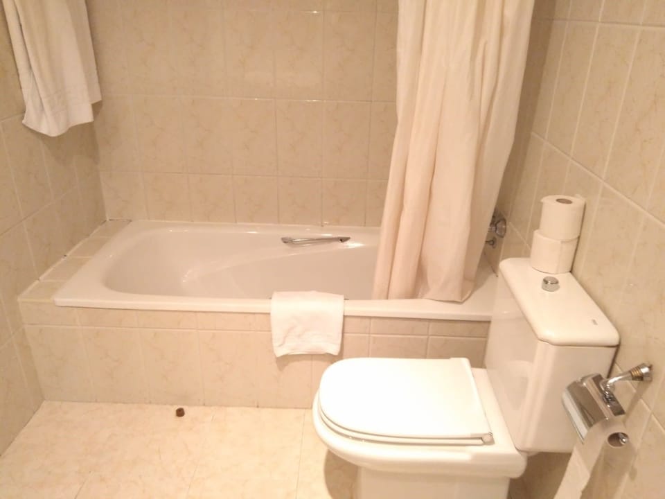 Triple Room, 3 Twin Beds | Bathroom | Combined shower/tub, free toiletries, hair dryer, bidet