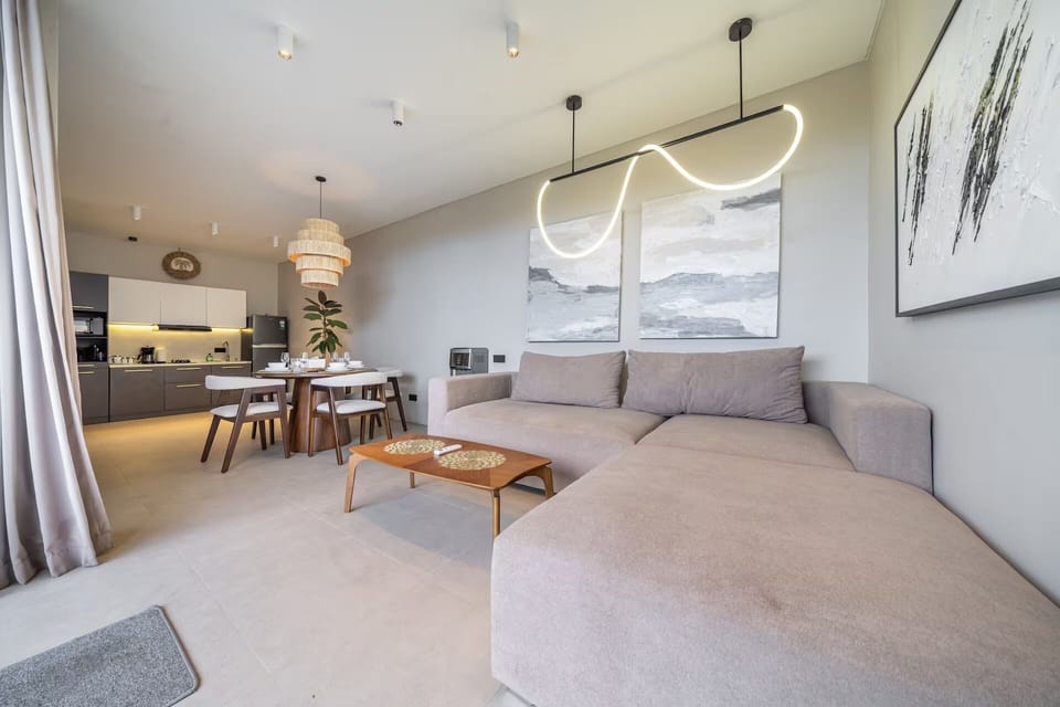 Design Villa, 2 Bedrooms, Private Pool | Living area | 55-inch Smart TV with digital channels