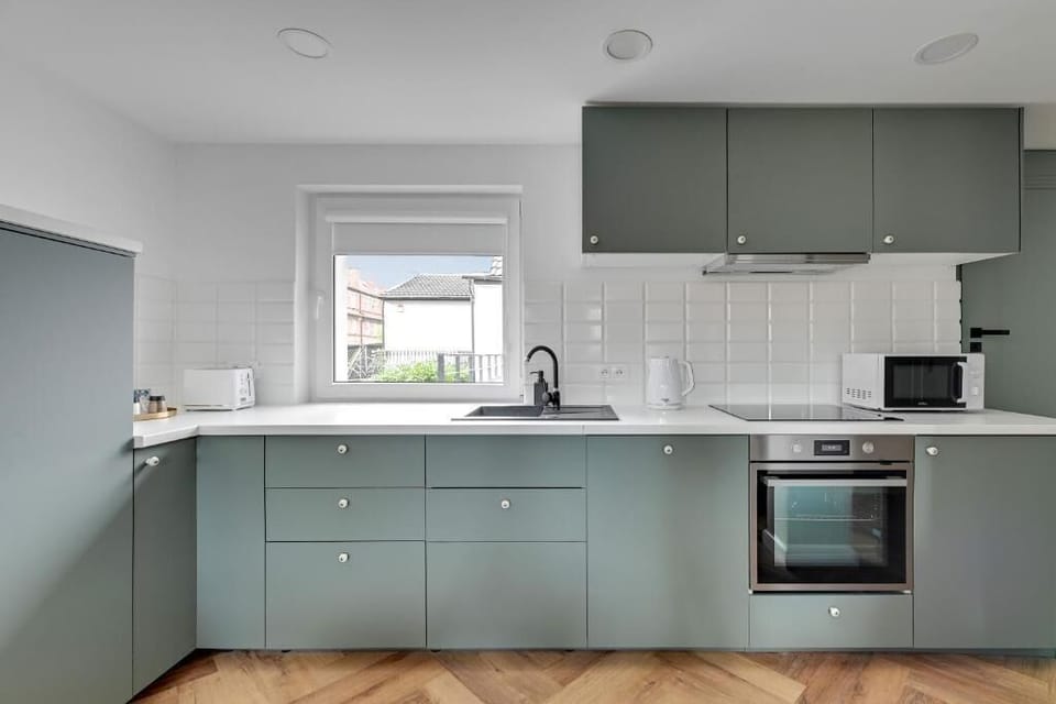 Family Apartment, Balcony | Private kitchen | Coffee/tea maker, electric kettle, toaster, highchair
