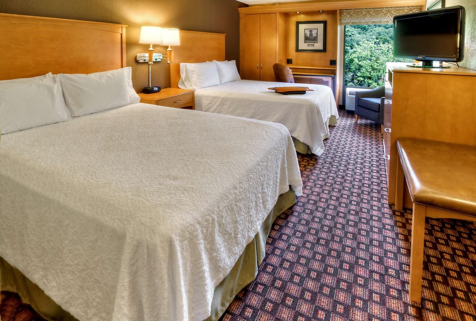 Room, 2 Queen Beds, Non Smoking | Premium bedding, in-room safe, desk, laptop workspace