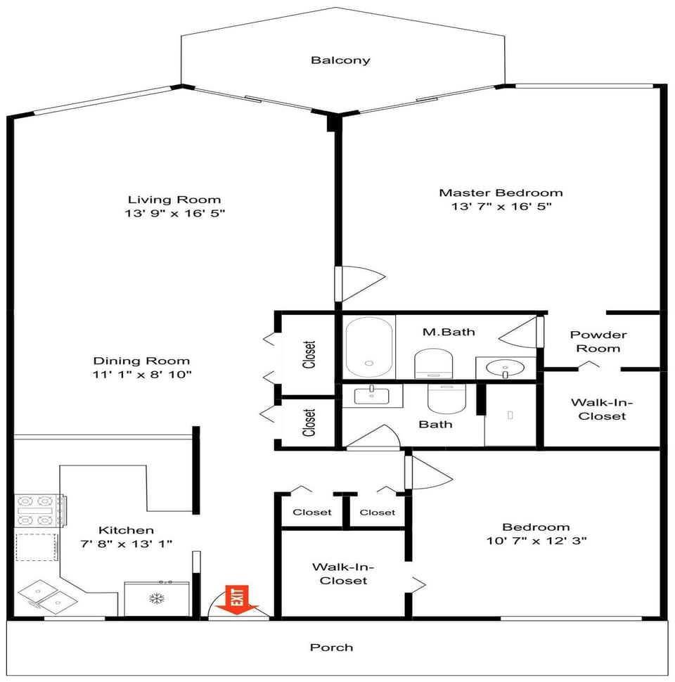 Oceanside Retreat 805 - Floor Plan