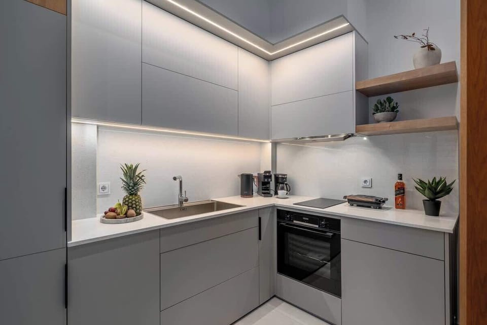 Sleek Modern Kitchen with Full Amenities