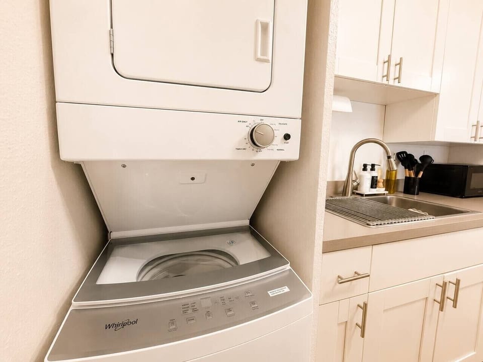 Pack lighter with your own washer & dryer