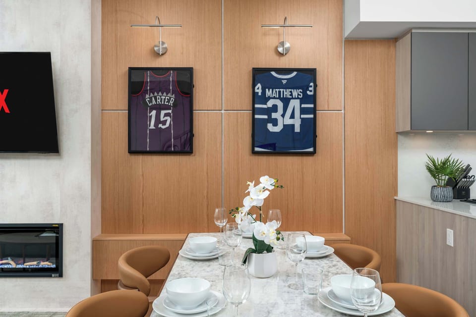 Dining table perfect for group meals