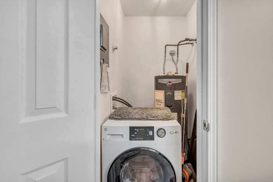 Convenient laundry room w/ washer for easy stays.

