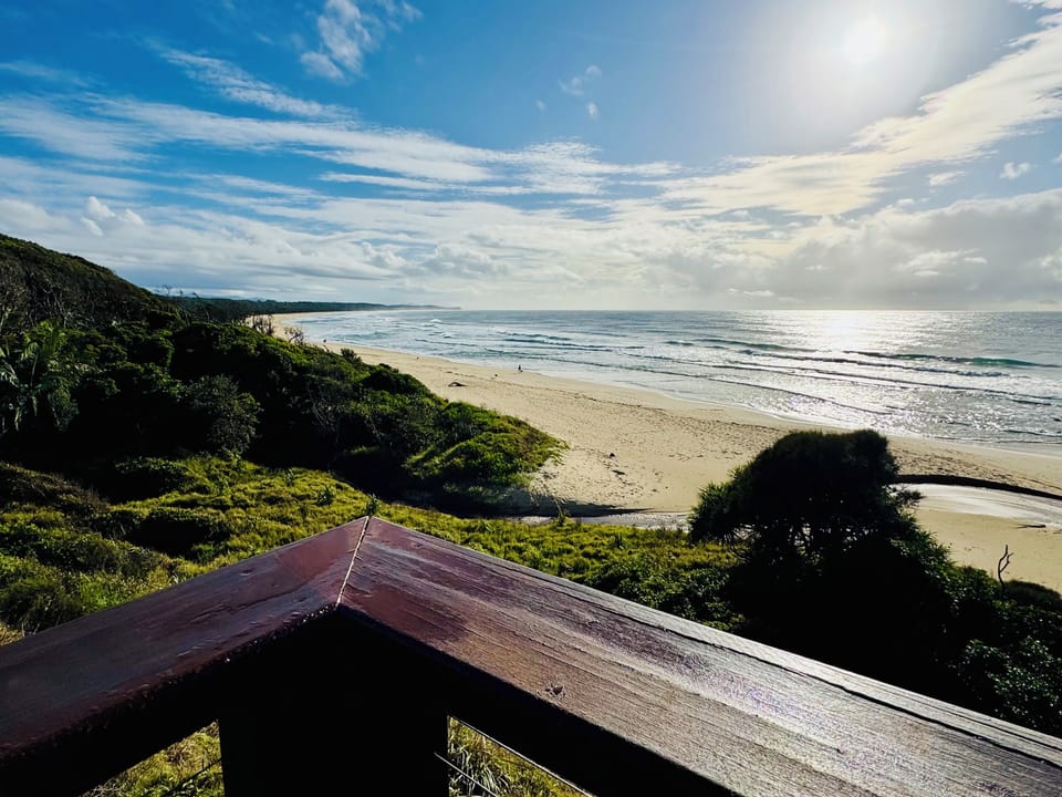 View from the beach deck at the end of the street