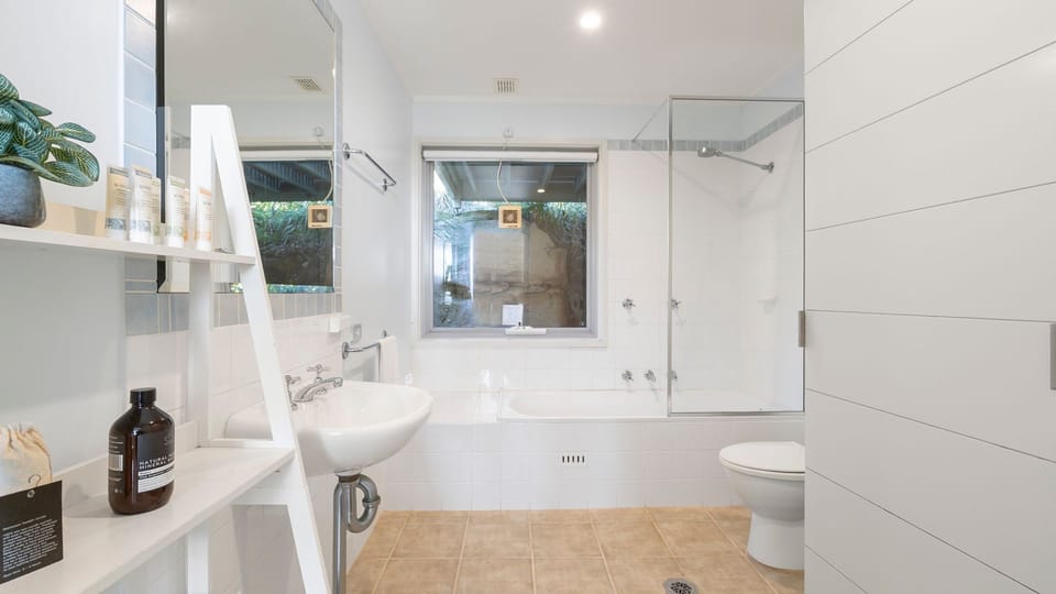 Spacious bathroom with effortless style