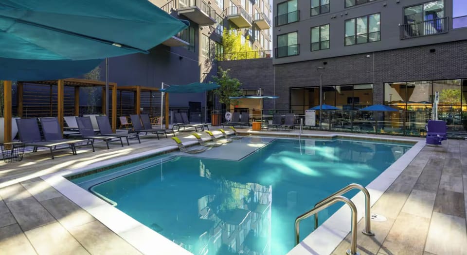 Refreshing pool area perfect for sunny Atlanta days
