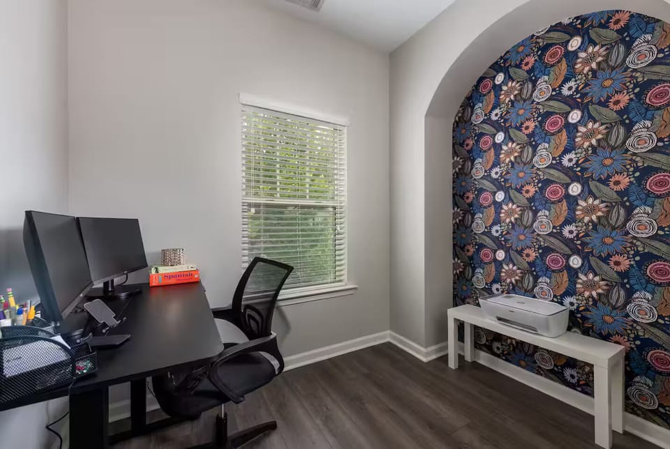 Upstairs work area
