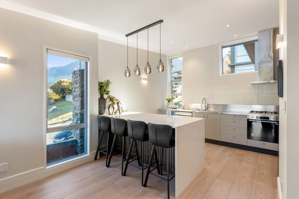 Kitchen area with views