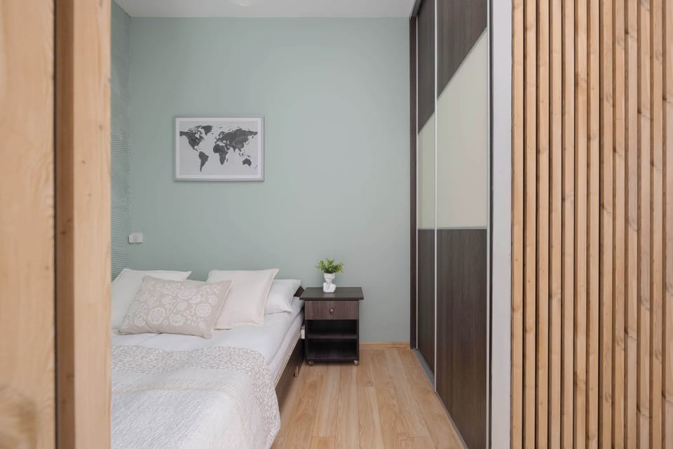 The living area's modern and stylish decor creates a welcoming atmosphere.