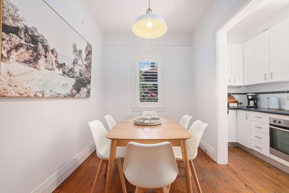 Dining space and laptop-friendly area 
