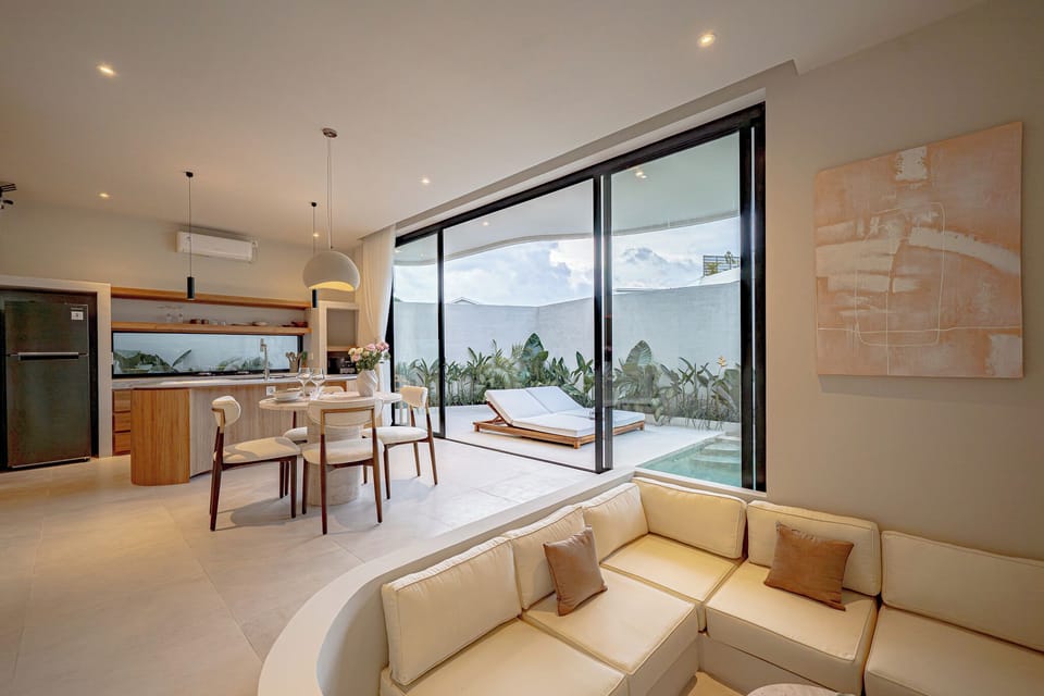 Villa, 1 Bedroom, Private Pool, Pool View | Living area | 55-inch Smart TV with digital channels