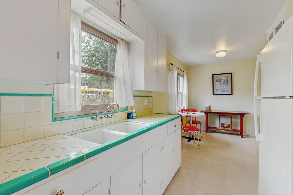 Kitchen area with cooking essentials.