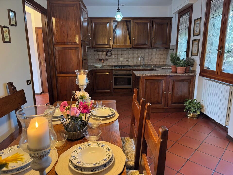 Furniture, Interior Design, Wood, Flooring, Table, Kitchen & Dining Room Table, Cabinetry, Dining Room, Lighting, Room