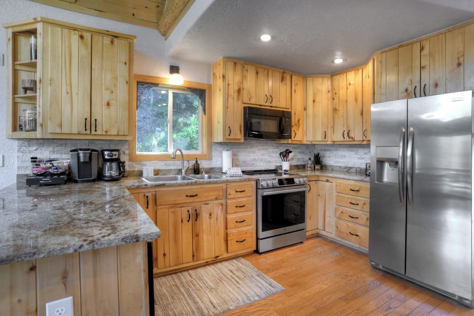 Whip up your favorite meals in this beautifully designed kitchen