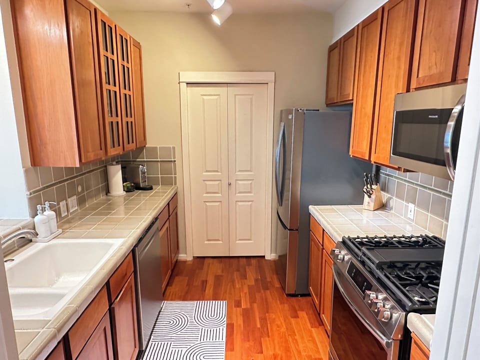 kitchen and entrance to laundry