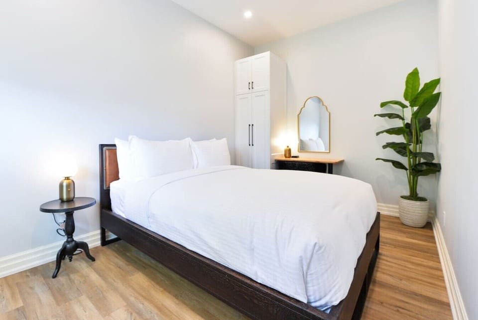 Drift into comfort in the bedroom, featuring a premium mattress, luxury linens, and a peaceful atmosphere designed for a restful night’s sleep.