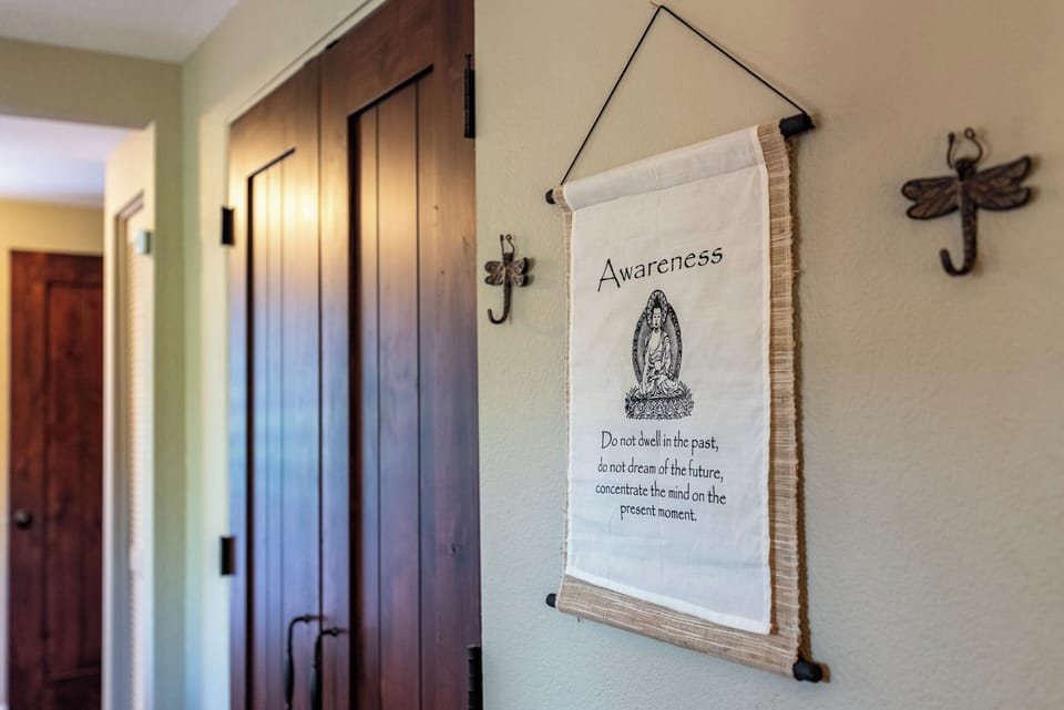 Thoughtful touches throughout the space invite you to unwind