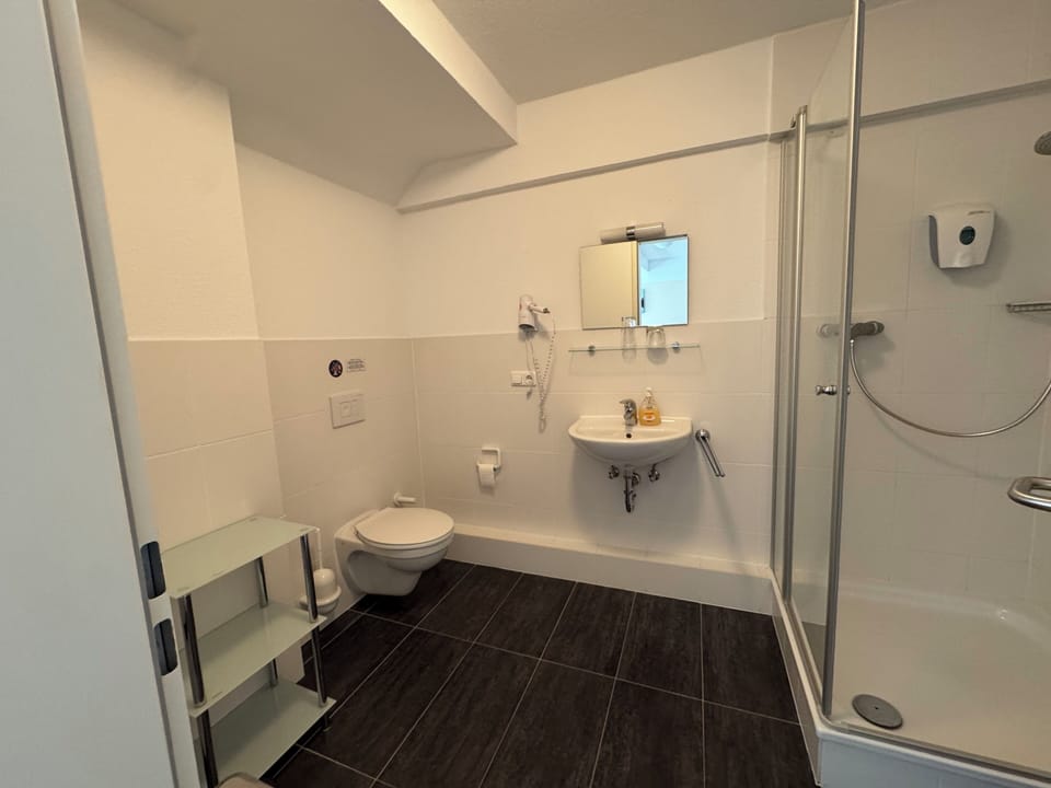 Double or Twin Room, Park View | Bathroom | Shower, hair dryer, towels, soap