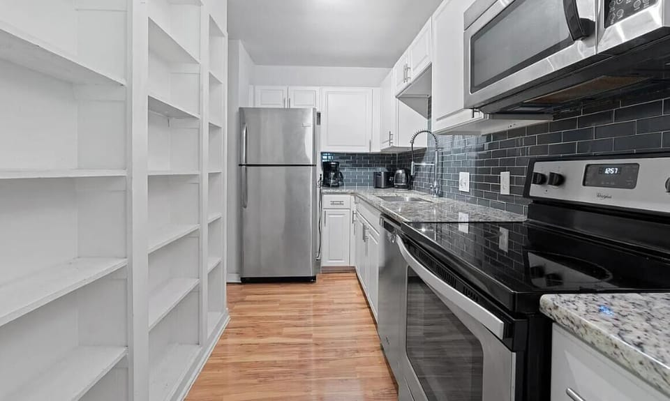 An inviting look at a modern remodel with ample counter space and updated fixtur
