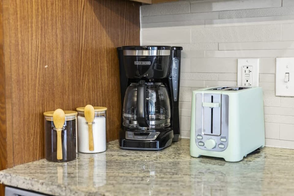 Coffee is ready whenever you are, making mornings easy and relaxing before heading out to explore the city.