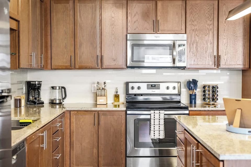 Enjoy meals in a cozy, modern dining area, ideal for both formal dining and casual meals with friends or family.