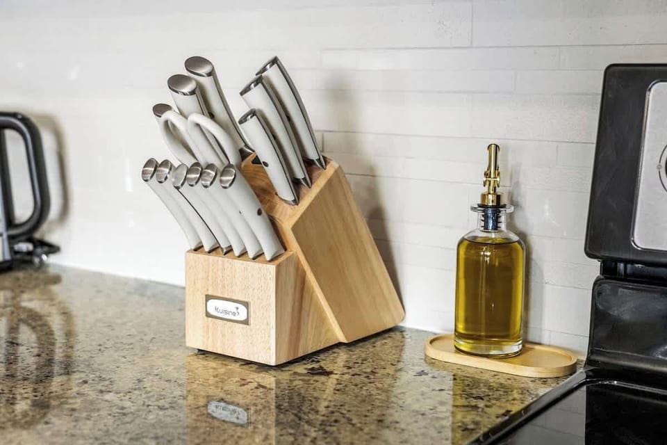 Cook like a chef with premium chef-style knives and quality utensils, making your kitchen experience even more enjoyable.
